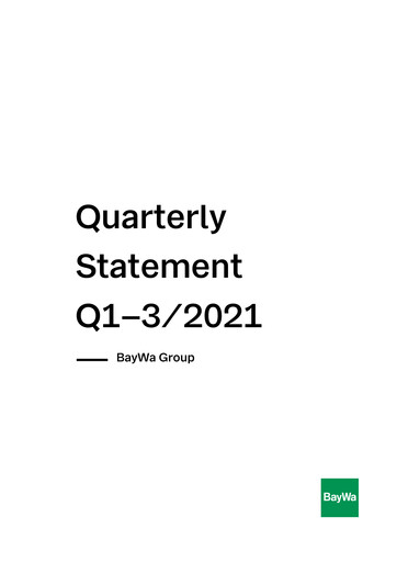 Thumbnail BayWa
 Quarterly Report 2021-q3