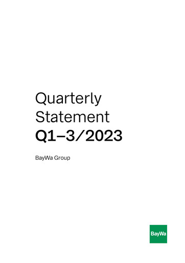 Thumbnail BayWa
 Quarterly Report 2023-q3