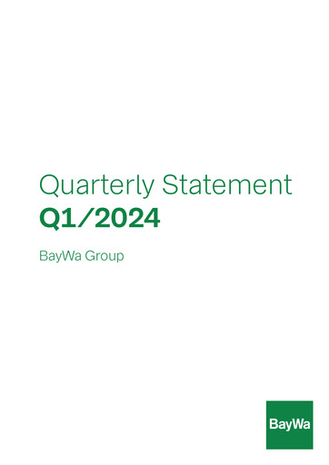 Thumbnail BayWa
 Quarterly Report 2024-q1