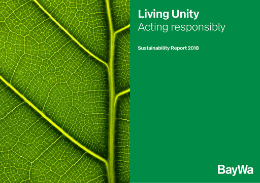 Thumbnail BayWa
 Sustainability Report 2018