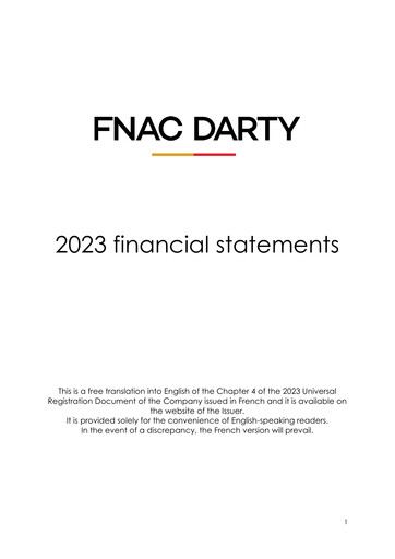 Thumbnail Fnac Darty Financial Statement 2023