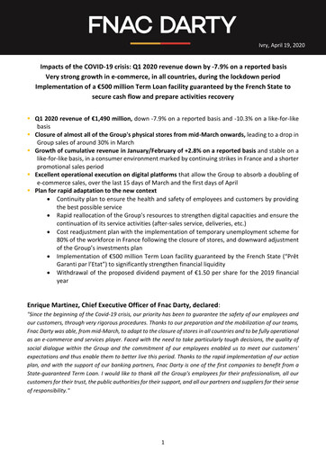 Thumbnail Fnac Darty Quarterly Report 2020-q1