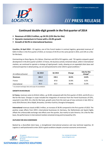 Thumbnail ID Logistics Group Quarterly Report 2014-q1