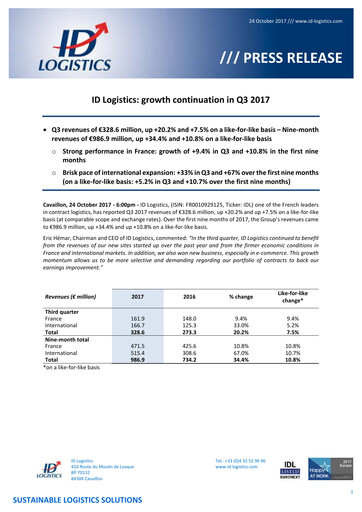Thumbnail ID Logistics Group Quarterly Report 2017-q3