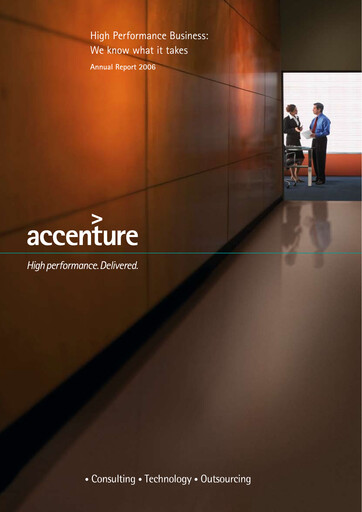 Thumbnail Accenture Annual Report 2006