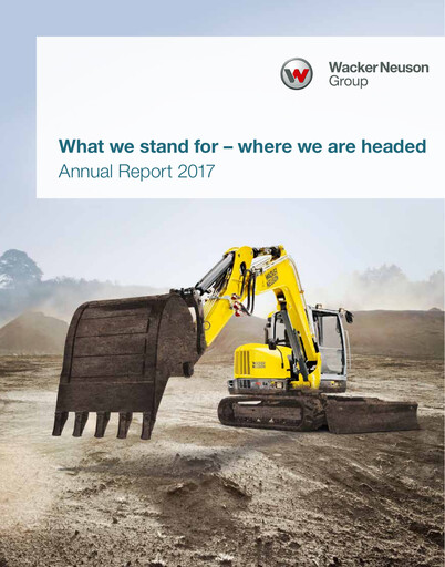 Miniature Wacker Neuson
 Rapport annuel 2017