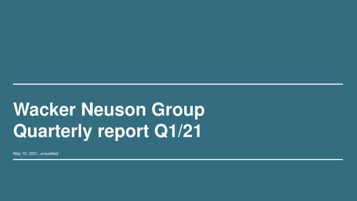Thumbnail Wacker Neuson
 Quarterly Report 2021-q1
