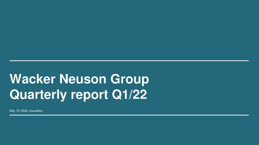 Thumbnail Wacker Neuson
 Quarterly Report 2022-q1