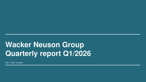 Thumbnail Wacker Neuson
 Quarterly Report 2026-q1
