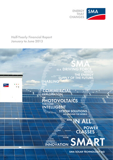 Thumbnail SMA Solar Technology
 Half-year Report 2013-h1