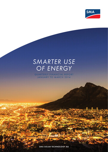 Thumbnail SMA Solar Technology
 Quarterly Report 2014-q1