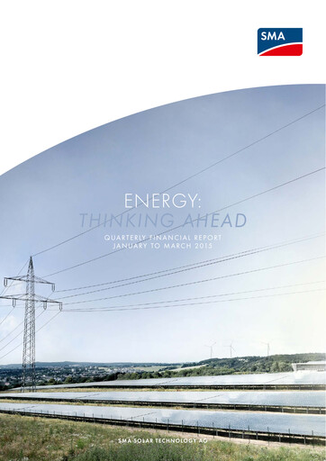Thumbnail SMA Solar Technology
 Quarterly Report 2015-q1