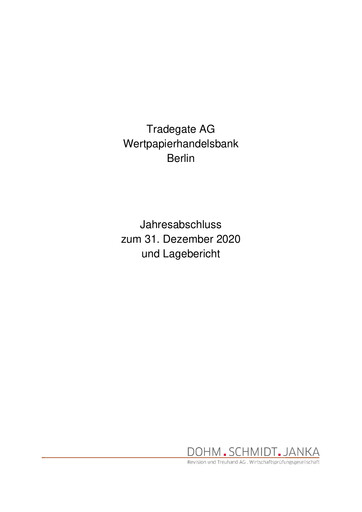 Thumbnail Tradegate Exchange
 Financial Statement 2020