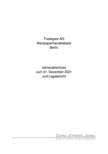 Thumbnail Tradegate Exchange
 Financial Statement 2021