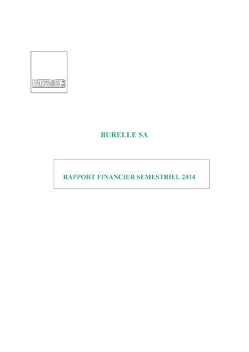 Miniature Burelle Rapport semestriel 2014-h1