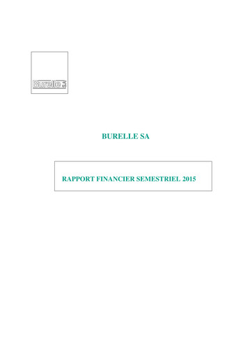 Miniature Burelle Rapport semestriel 2015-h1