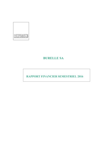 Miniature Burelle Rapport semestriel 2016-h1