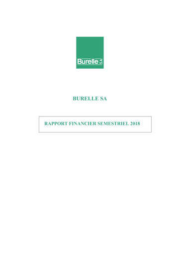 Miniature Burelle Rapport semestriel 2018-h1