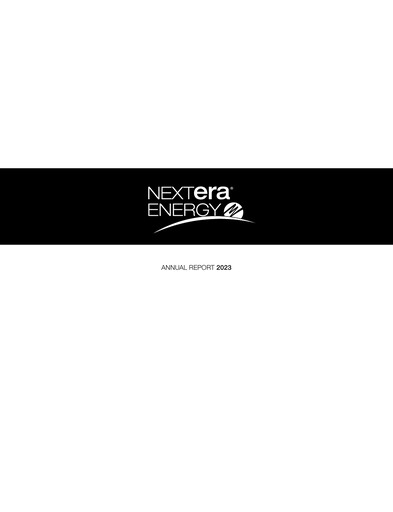 Thumbnail Nextera Energy Annual Report 2023