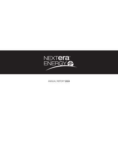 Thumbnail Nextera Energy Annual Report 2024