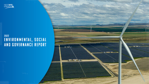 Thumbnail Nextera Energy ESG Report 2022