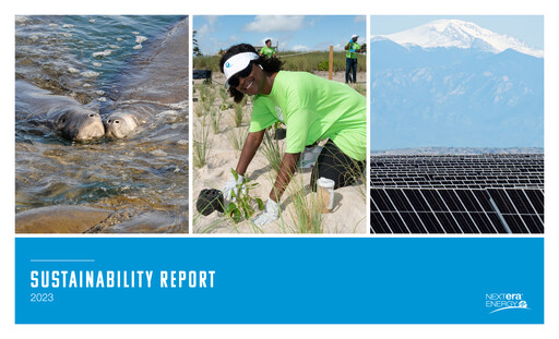 Thumbnail Nextera Energy Sustainability Report 2023