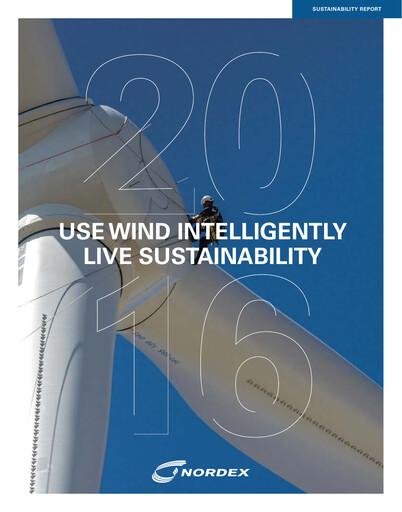 Miniature Nordex Rapport de durabilité 2016
