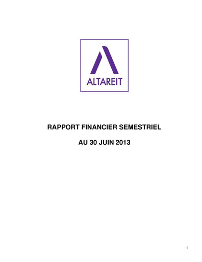 Miniature Altareit Rapport semestriel 2013-h1