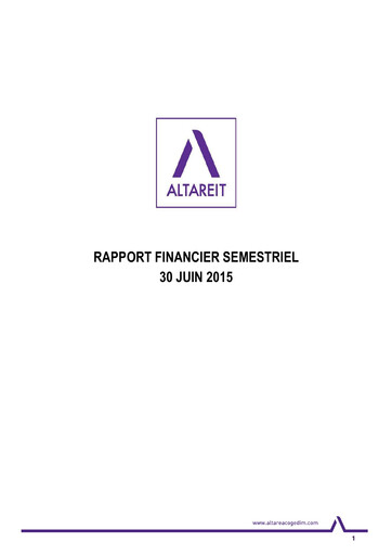 Miniature Altareit Rapport semestriel 2015-h1
