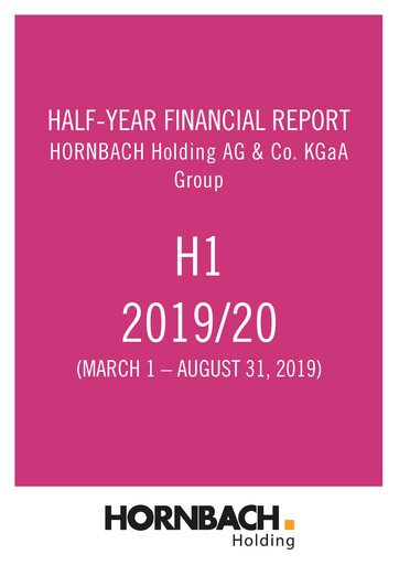 Thumbnail Hornbach Baumarkt Financial Report 2019-h1
