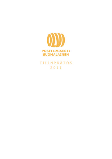 Miniature Olvi plc Rapport annuel 2011