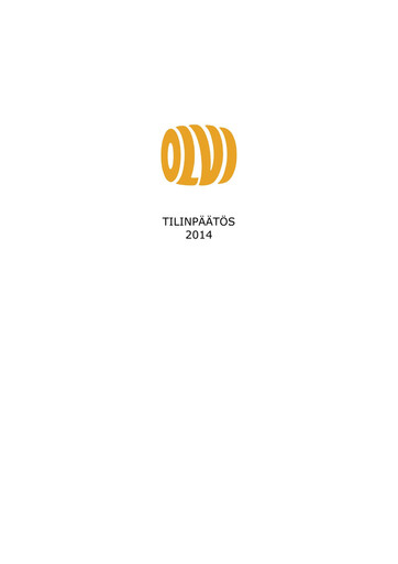 Miniature Olvi plc Rapport annuel 2014