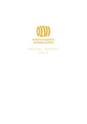 Thumbnail Olvi plc Financial Statement 2012