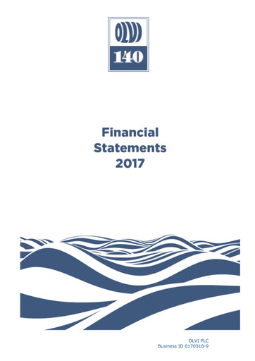 Vorschaubild Olvi plc Finanzmitteilung 2017