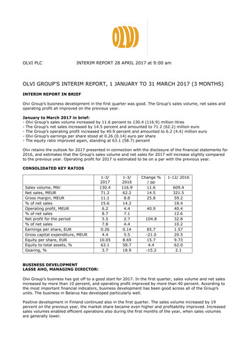 Thumbnail Olvi plc Quarterly Report 2017-q1