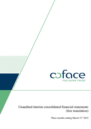 Thumbnail Coface
 Financial Statement 2015-q1