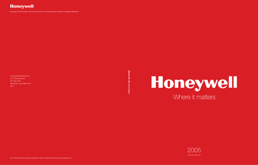Thumbnail Honeywell Annual Report 2005