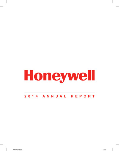 Thumbnail Honeywell Annual Report 2014