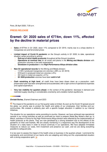 Thumbnail Eramet Quarterly Report 2020-q1