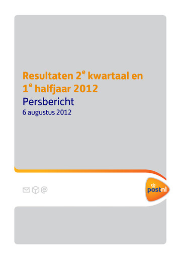 Thumbnail PostNL Half-year Report 2012-h1