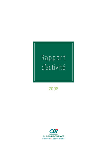 Miniature Caisse Régionale de Crédit Agricole Mutuel Alpes Provence Rapport annuel 2008