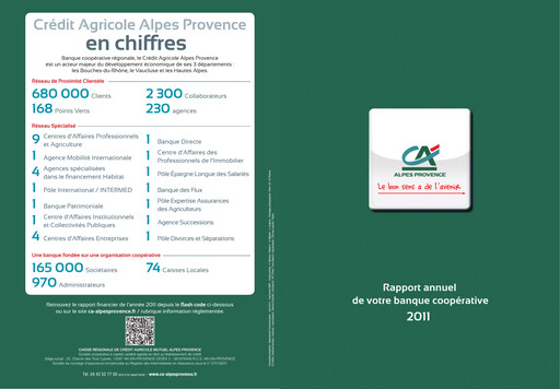 Miniature Caisse Régionale de Crédit Agricole Mutuel Alpes Provence Rapport annuel 2011