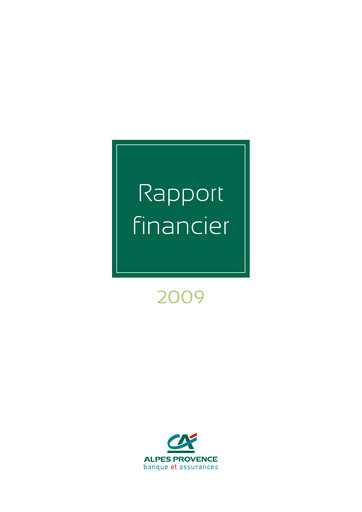Thumbnail Caisse Régionale de Crédit Agricole Mutuel Alpes Provence Financial Report 2009