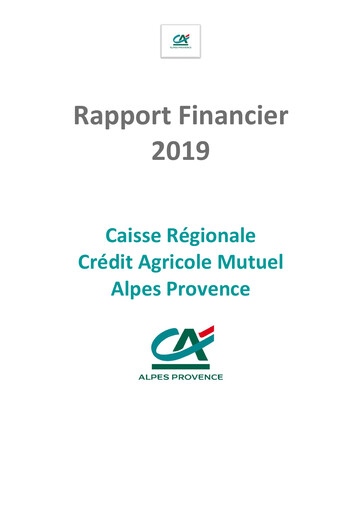 Thumbnail Caisse Régionale de Crédit Agricole Mutuel Alpes Provence Financial Report 2019