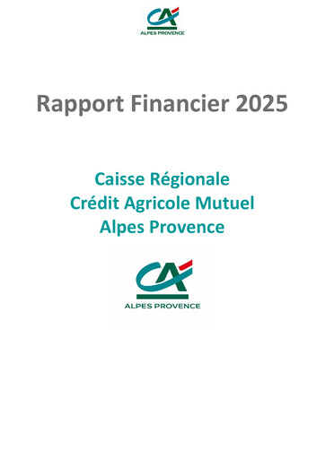 Thumbnail Caisse Régionale de Crédit Agricole Mutuel Alpes Provence Financial Report 2025