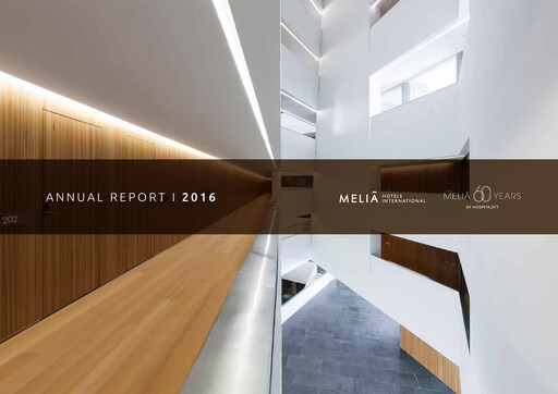 Thumbnail Meliá Hotels International Annual Report 2016