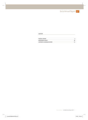 Miniature Meliá Hotels International Rapport financier 2007