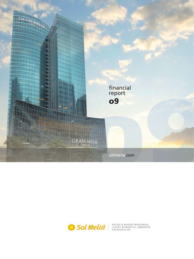 Miniature Meliá Hotels International Rapport financier 2009