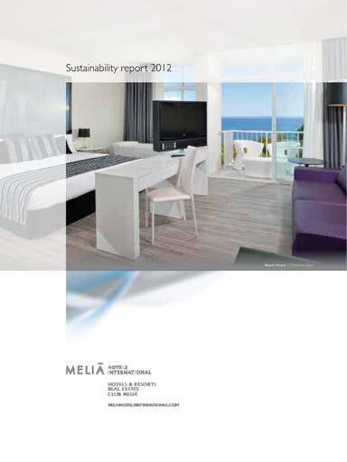 Miniature Meliá Hotels International Rapport de durabilité 2012