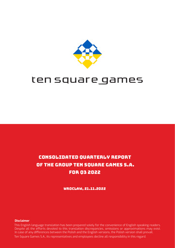 Thumbnail Ten Square Games
 Quarterly Report 2022-q3